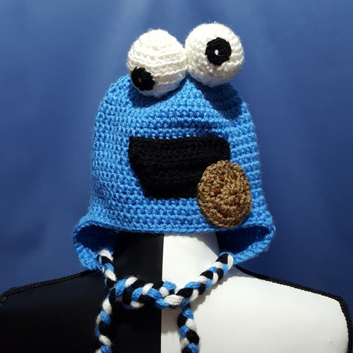 Cookie Monster Character Hat Crocheted by Mumsie of Stratford.