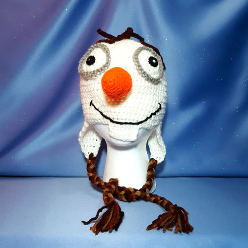 Olaf Snowman Character Hat Crocheted by Mumsie of Stratford