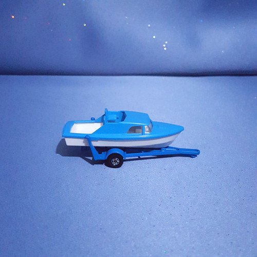 Matchbox Boat with Trailer Superfast by Lesney.