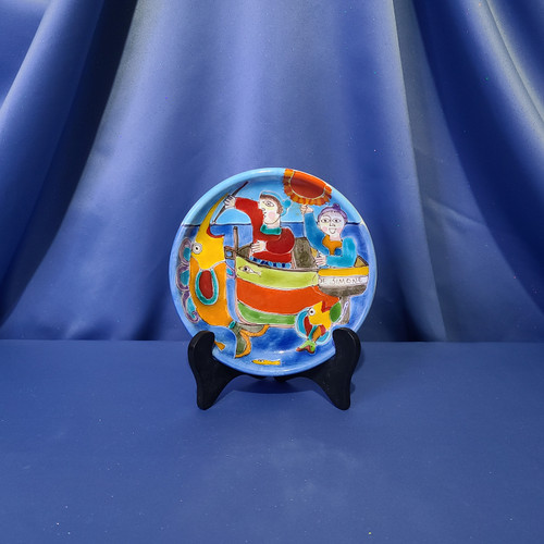 Original Giovanni De Simone Ceramic Hand Painted Decorative Plate. 