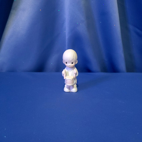 Precious Moments "I'll Play My Drum for Him" Figurine by Enesco.
