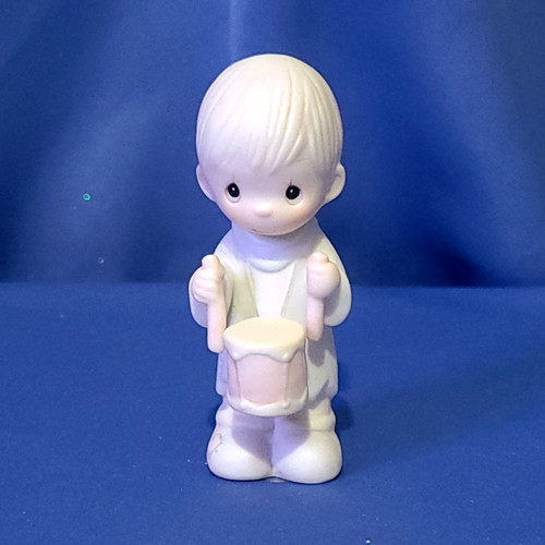 Precious Moments "I'll Play My Drum for Him" Figurine by Enesco.