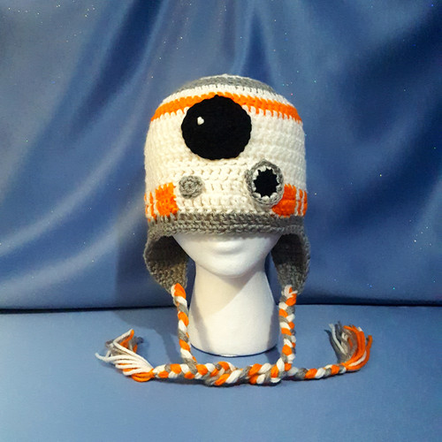 Star Wars "BB-8 Droid" Character Hat Crocheted by Mumsie of Stratford.