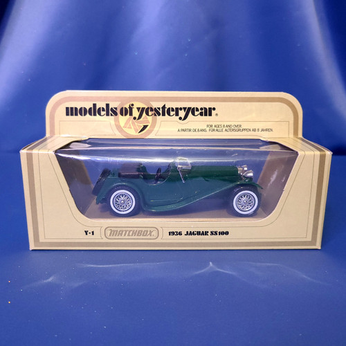 Matchbox Models of Yesteryear 1936 Jaguar SS100 (Green) Car by Lesney.