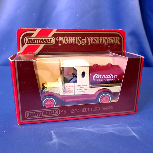 1912 Model T Ford Tanker Truck "Carnation Farm" Models of Yesteryear by Matchbox.