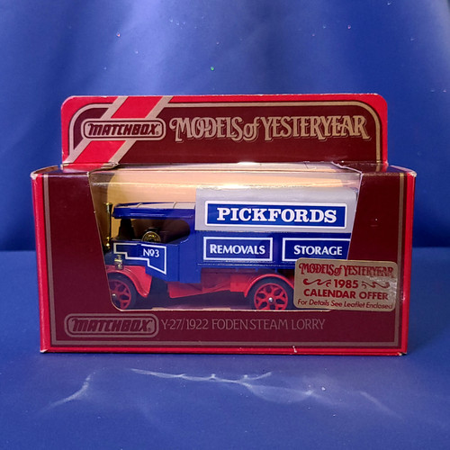 Models of Yesteryear 1922 Foden Steam Lorry "Pickfords" Truck by Matchbox.