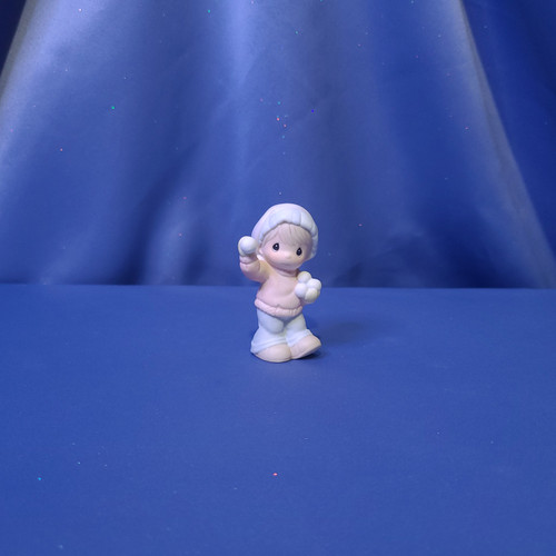 Precious Moments Sugar Town "Sammy Boy with Snowballs" Figurine by Enesco.