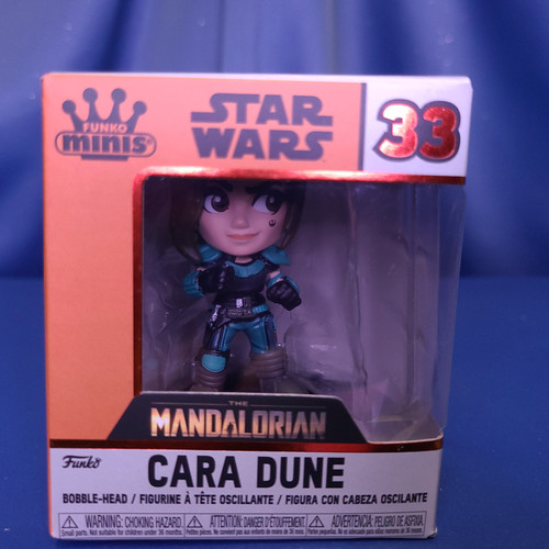 Star Wars The Mandalorian "Cara Dune" Mini Bobblehead by Funko. Star Wars The Mandalorian "Cara Dune" Mini Bobblehead by Funko.