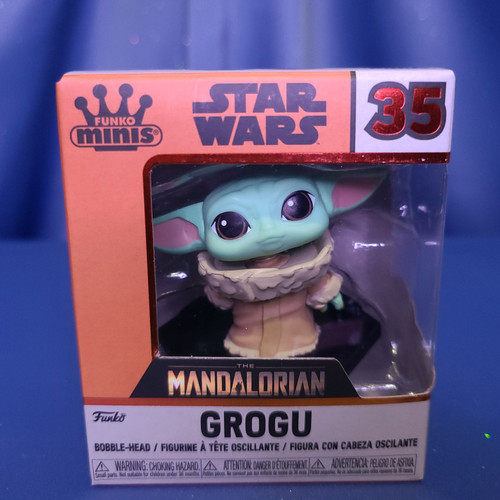 Star Wars The Mandalorian "Grogu" Mini Bobblehead by Funko. Star Wars The Mandalorian "Grogu" Mini Bobblehead by Funko.