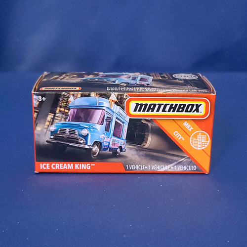Matchbox Ice Cream King Vehicle (Light Blue) by Mattel.
