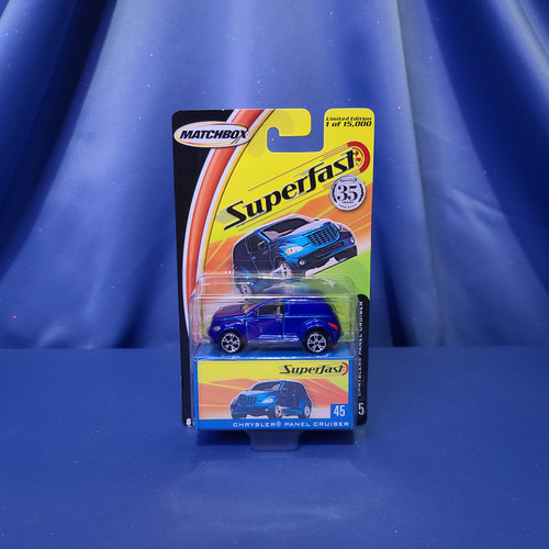 Matchbox Superfast Chrysler Panel Cruiser (Indigo Blue) by Mattel.