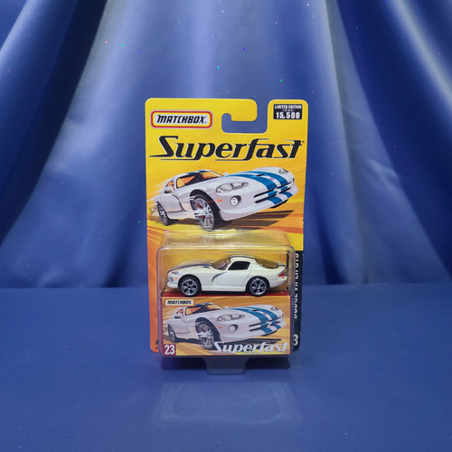 Matchbox Superfast Dodge Viper GTS (White) by Mattel.