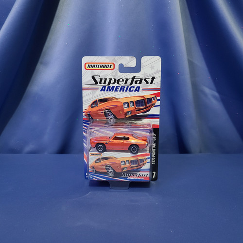 Matchbox Superfast America 1970 Pontiac GTO (Orange) by Mattel.