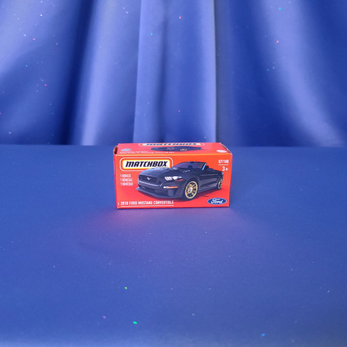 Matchbox 2018 Ford Mustang Convertible Car (Black) by Mattel.