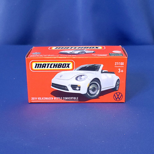Matchbox 2019 Volkswagen Beetle Convertible Car (White) by Mattel.