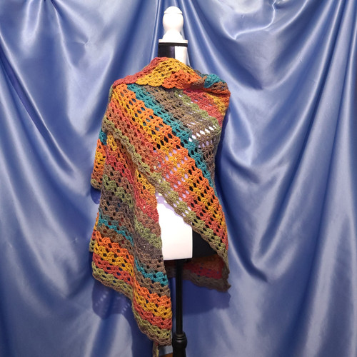 Seaside Shawl in a Multitude of Bright Colors by Mumsie of Stratford Seaside Shawl in a Multitude of Bright Colors by Mumsie of Stratford
