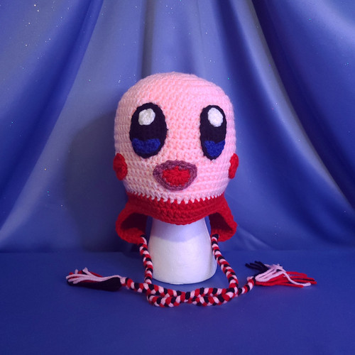 Kirby Character Hat Crocheted by Mumsie of Stratford.
