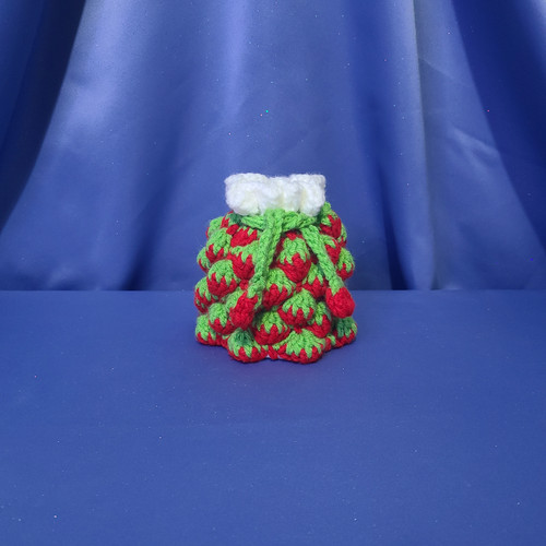 Small Strawberry Drawstring Bag by Mumsie of Stratford.