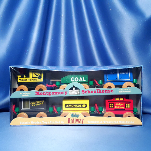 Midget Railway Wooden Train Box Set by Montgomery Schoolhouse.