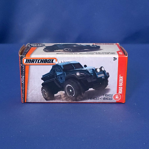 Matchbox Road Raider Vehicle (Matte Blue-Grey/Black) by Mattel.