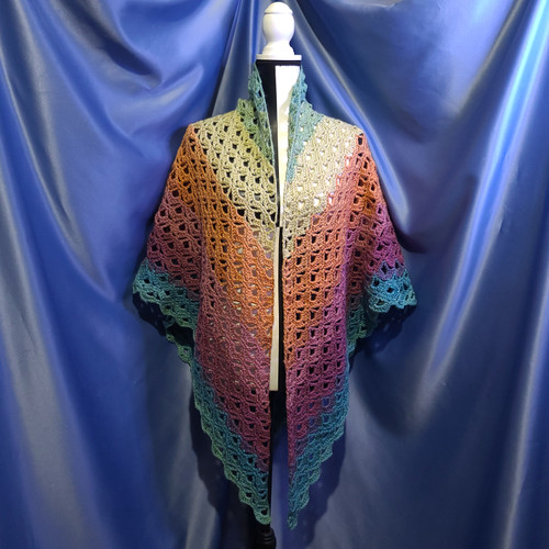 Gliding Fans Shawl by Mumsie of Stratford.