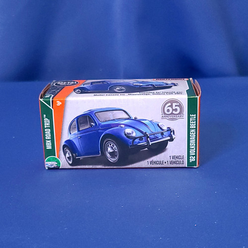 Matchbox 65 Anniversary '62 Volkswagen Beetle Car (Blue) by Mattel.