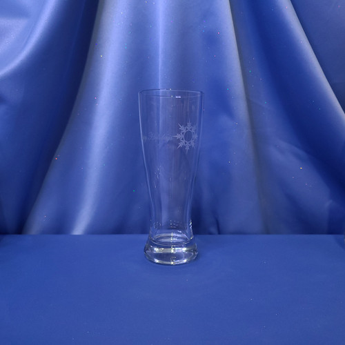 Happy Holidays Snowflake Pilsner Glass.