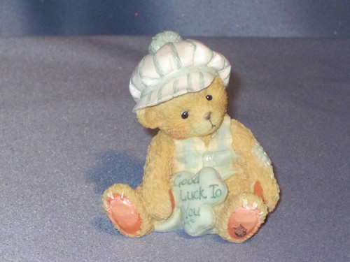 Cherished Teddies - Kevin - "Good Luck To You" Figurine W/Box.