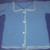 Baby Sweater in Blue with White Trim and Buttons Crocheted by Mumsie of Stratford