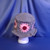 Pink Coneflower Bucket Hat Surrounded with Grey Crocheted  by Mumsie of Stratford.