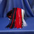 Tricolor Scarf (Red/ Black/ White) Crocheted by Mumsie of Stratford.