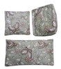 Square Rice Bag With Butterfly and Flower Prints in Olive Green