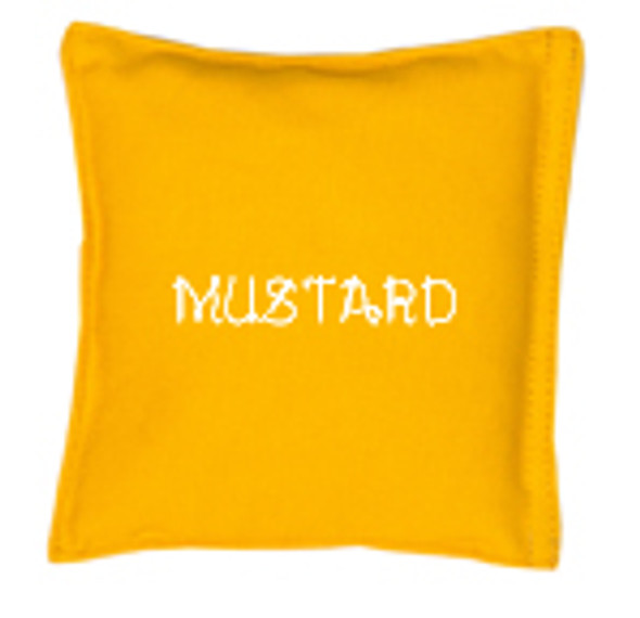 Square Rice Bag in Cotton Fabric - Mustard