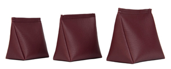 Wedge Rice Bag with Maroon Vinyl and Rice