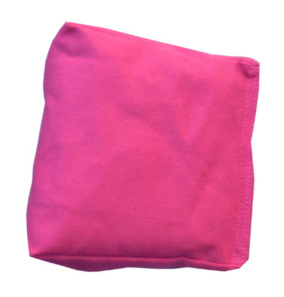 Wedge Rice Bag with Fuchsia Cotton Fabric and Rice