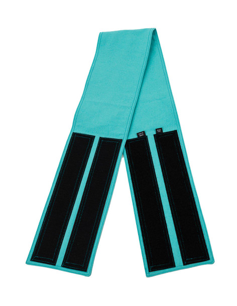 Aqua Blue Fabric Belt with Hook and Loop Closure (5 inches wide)