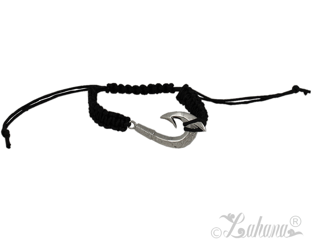 Fish Hook(M) by Thom: Adjustable Cord Bracelet/Anklet - Lahana by Thom  Sirivattha