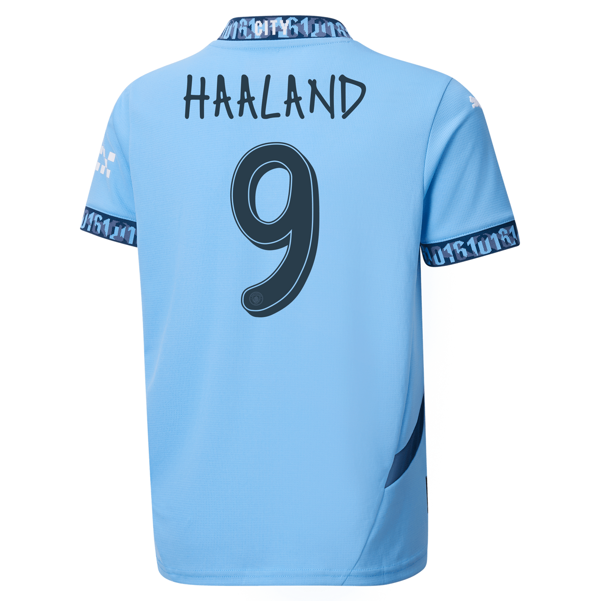 HAALAND #9 Manchester City 24/25 Kid's Home Shirt and Shorts - Man City Font
