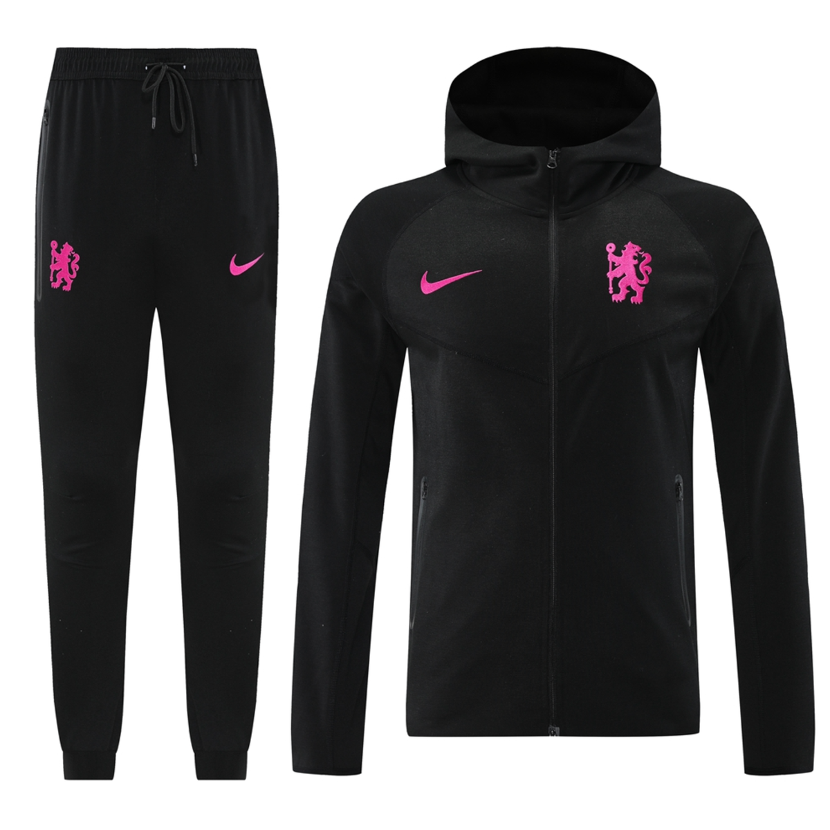 Chelsea 24/25 Men's Black Long Zip Hoodie