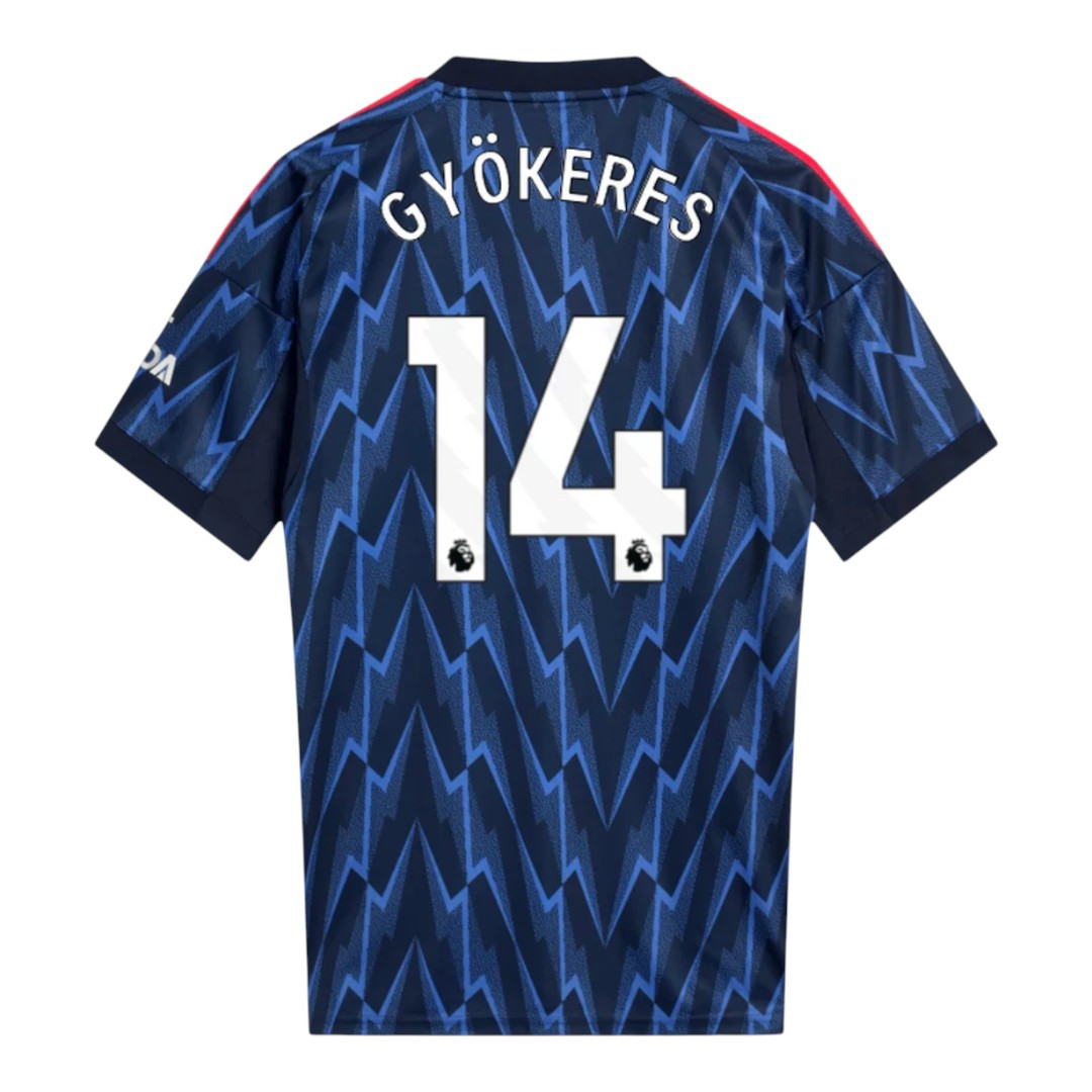 GYÖKERES #14 Arsenal 25/26 Stadium Men's Away Shirt - PL Font