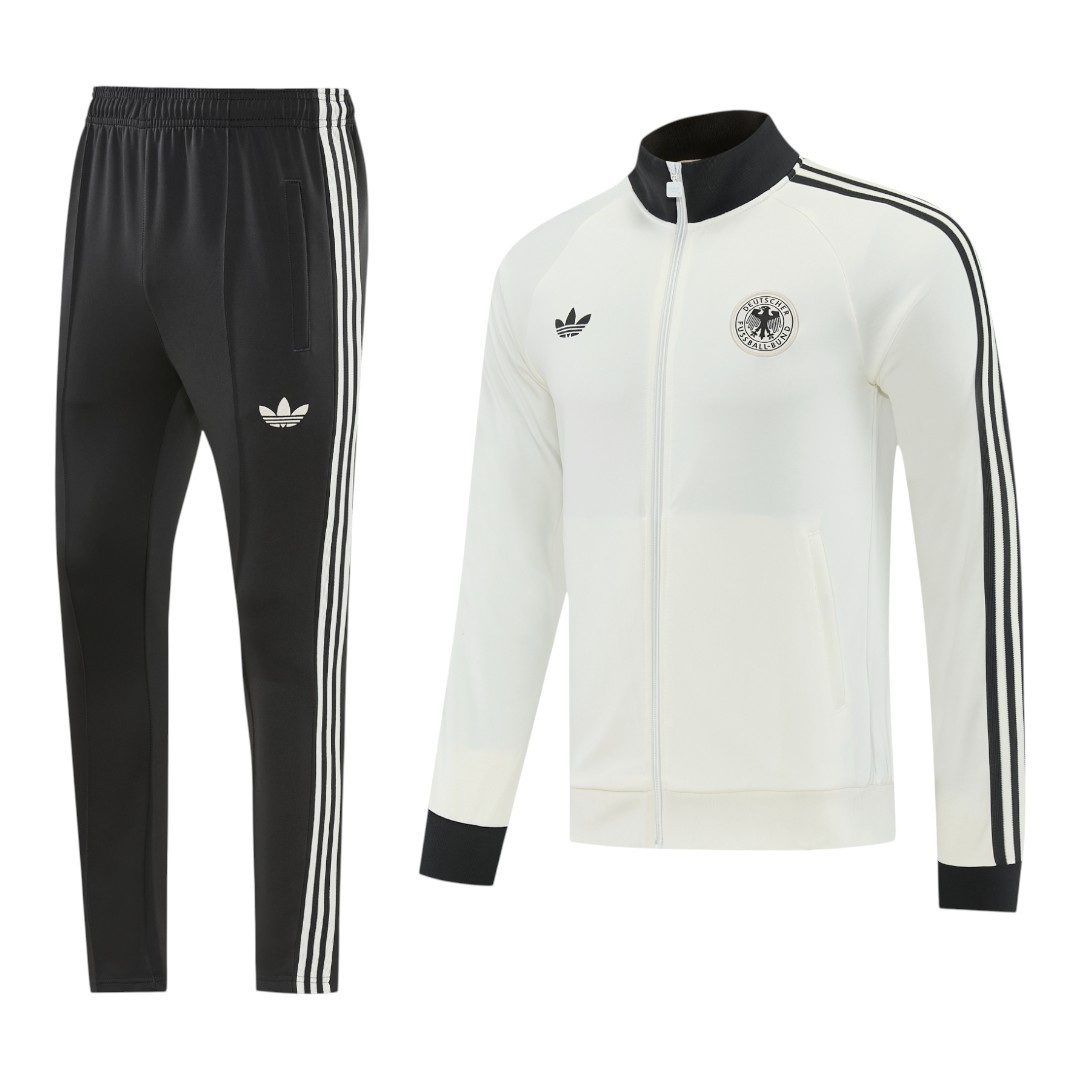 Germany 2026 Men's Cream Long Zip Jacket