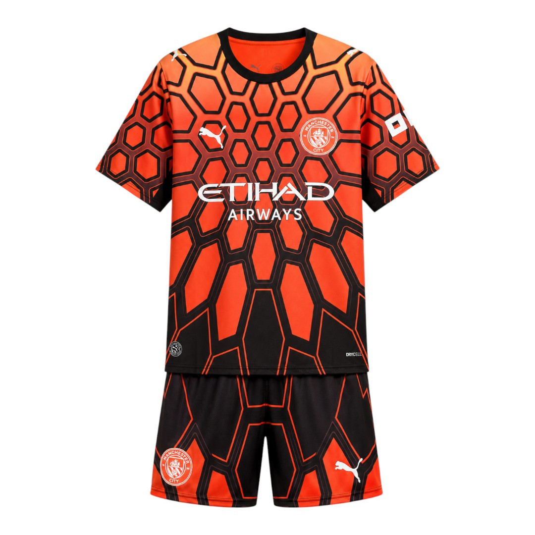 Manchester City 26/27 Kid's Orange Goalkeeper Set