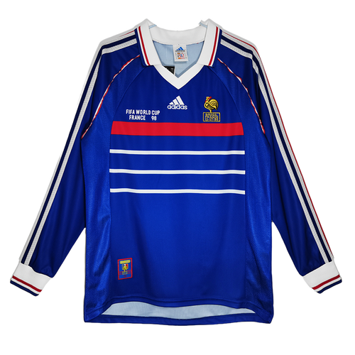 France 1998 Men's Home Retro Long Sleeve Shirt