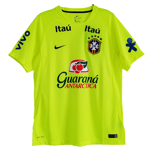Brazil 21/22 Men's Yellow Pre-Match Retro Shirt