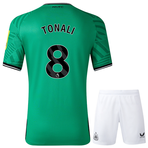 TONALI #8 Newcastle United 23/24 Kid's Away Shirt and Shorts - PL Font