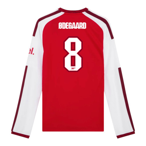 ØDEGAARD #8 Arsenal 26/27 Men's Home Long Sleeve Shirt - Club Font