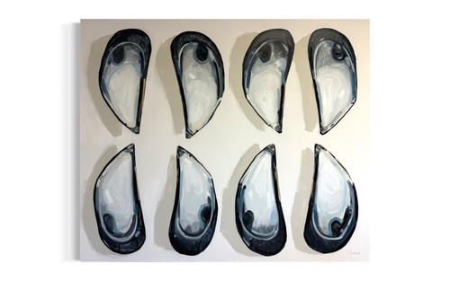 Eight Mussel Shells by Jeremy Joseph
