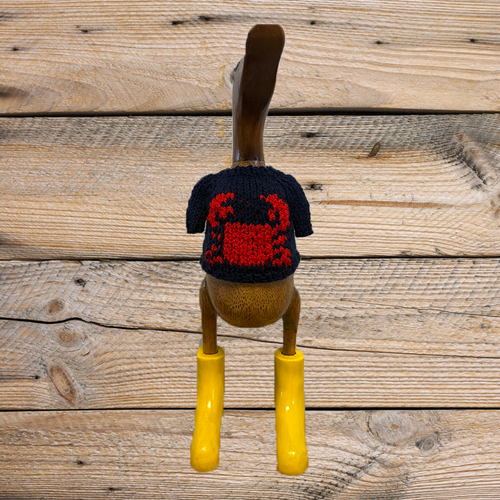 Hand Knit Crab Duck Sweater