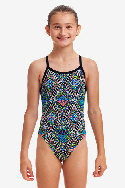 Funkita Girls Single Strap One Piece Weave Please