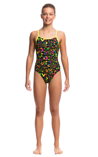 Funkita Girls Diamond Back One Piece Night Swim